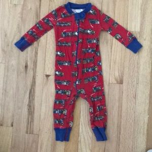 Hanna Andersson Train Print Sleeper Pajamas